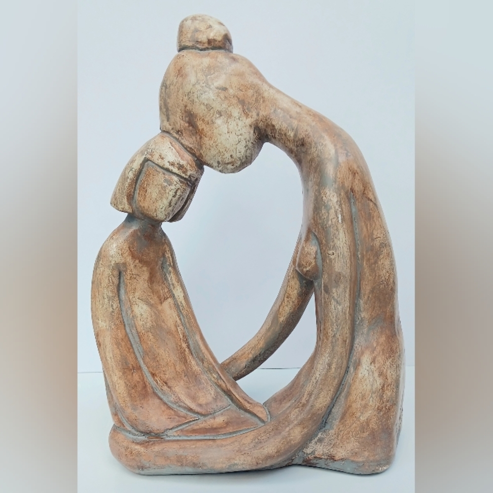 Family Time Austin Sculpture Klara Sever 1971 Titled Girl Talk Canada Vintage